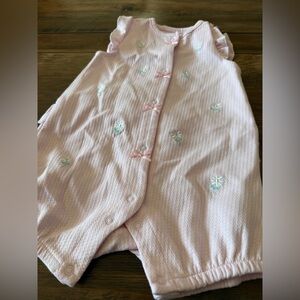 Little Me Pink Embroidered Bodysuit